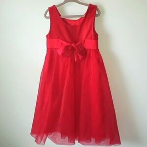 Carters red long holiday dress, 4T